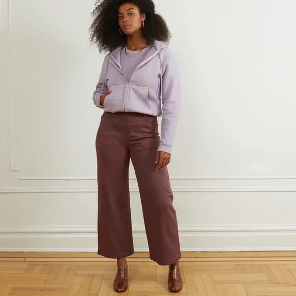 Loup Simone Wide Leg Cropped Pants size small - Picture 2 of 10